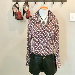 Tommy Hilfiger Long Sleeve Chain Blouse  | Size M